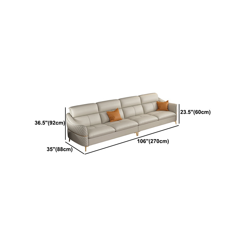 36.22 "Sectional/sofá de cuero genuino moderno alto con cojín