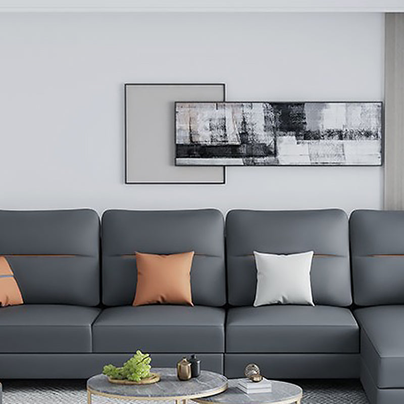 37,40 "moderni alti moderni moderni sezione resistente alle macchie grigio scuro