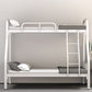 Modern Style Bunk Bed 66.93" Tall Bunk Bed in Black/White Finish Queen White Clearhalo 'Bedroom Furniture' 'Beds' 'furn' 'furn_beds' 'Furniture' 5651097