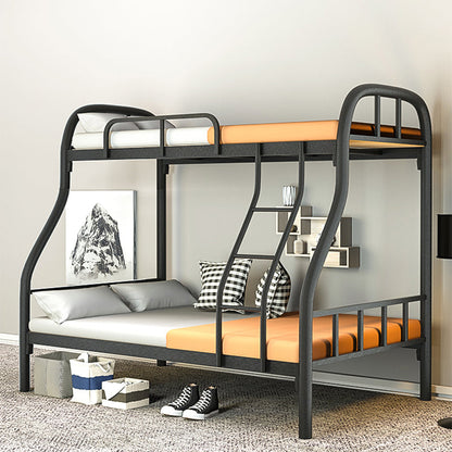 Modern Style Bunk Bed 66.93" Tall Bunk Bed in Black/White Finish Twin XL Black Clearhalo 'Bedroom Furniture' 'Beds' 'furn' 'furn_beds' 'Furniture' 5651098