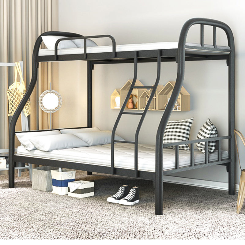 Modern Style Bunk Bed 66.93" Tall Bunk Bed in Black/White Finish Queen Black Clearhalo 'Bedroom Furniture' 'Beds' 'furn' 'furn_beds' 'Furniture' 5651100