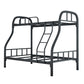 Modern Style Bunk Bed 66.93" Tall Bunk Bed in Black/White Finish Clearhalo 'Bedroom Furniture' 'Beds' 'furn' 'furn_beds' 'Furniture' 5651105
