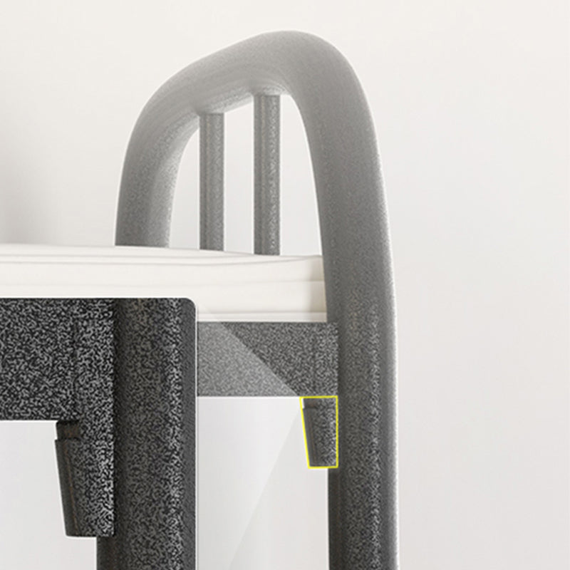 Modern Style Bunk Bed 66.93" Tall Bunk Bed in Black/White Finish Clearhalo 'Bedroom Furniture' 'Beds' 'furn' 'furn_beds' 'Furniture' 5651106