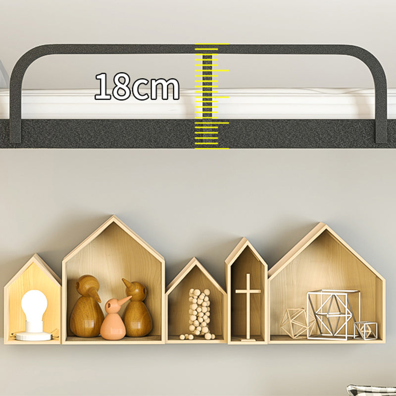 Modern Style Bunk Bed 66.93" Tall Bunk Bed in Black/White Finish Clearhalo 'Bedroom Furniture' 'Beds' 'furn' 'furn_beds' 'Furniture' 5651107