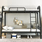 Modern Style Bunk Bed 66.93" Tall Bunk Bed in Black/White Finish Clearhalo 'Bedroom Furniture' 'Beds' 'furn' 'furn_beds' 'Furniture' 5651108