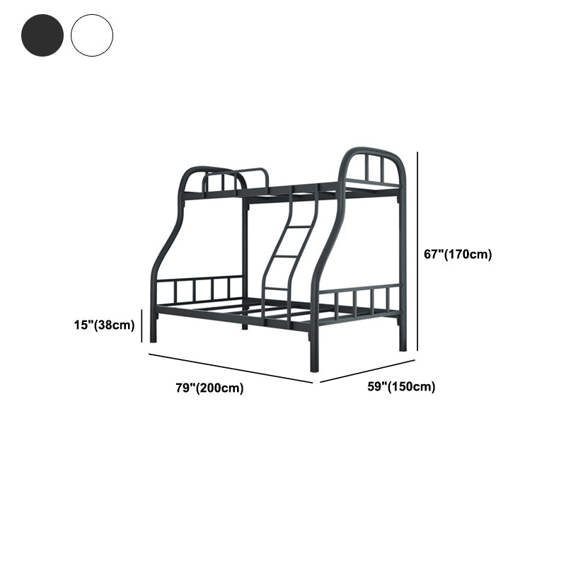 Modern Style Bunk Bed 66.93" Tall Bunk Bed in Black/White Finish Clearhalo 'Bedroom Furniture' 'Beds' 'furn' 'furn_beds' 'Furniture' 5651112