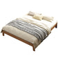 Marco de cama de madera maciza escandinava cama de perfil bajo con patas de madera
