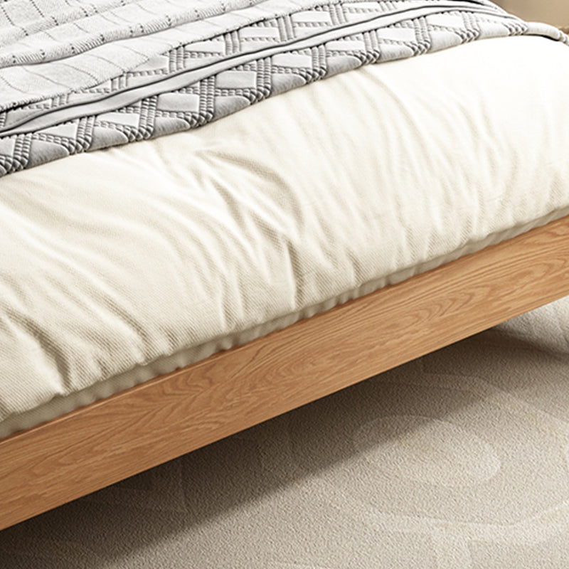 Marco de cama de madera maciza escandinava cama de perfil bajo con patas de madera