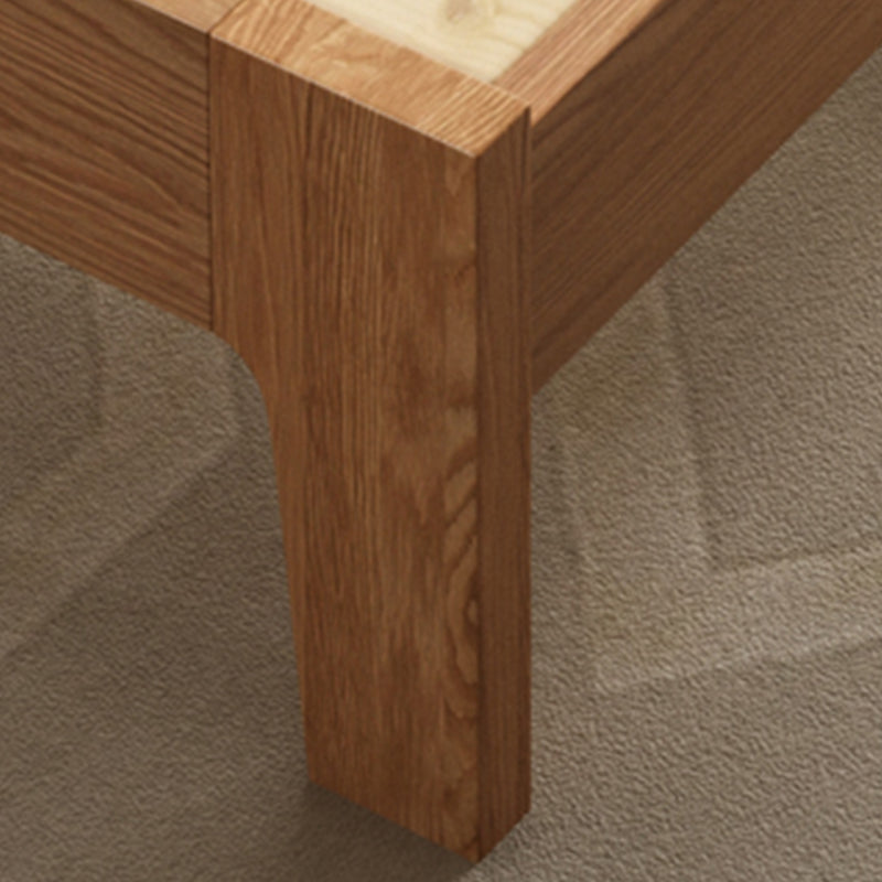 Marco de cama de madera maciza escandinava cama de perfil bajo con patas de madera