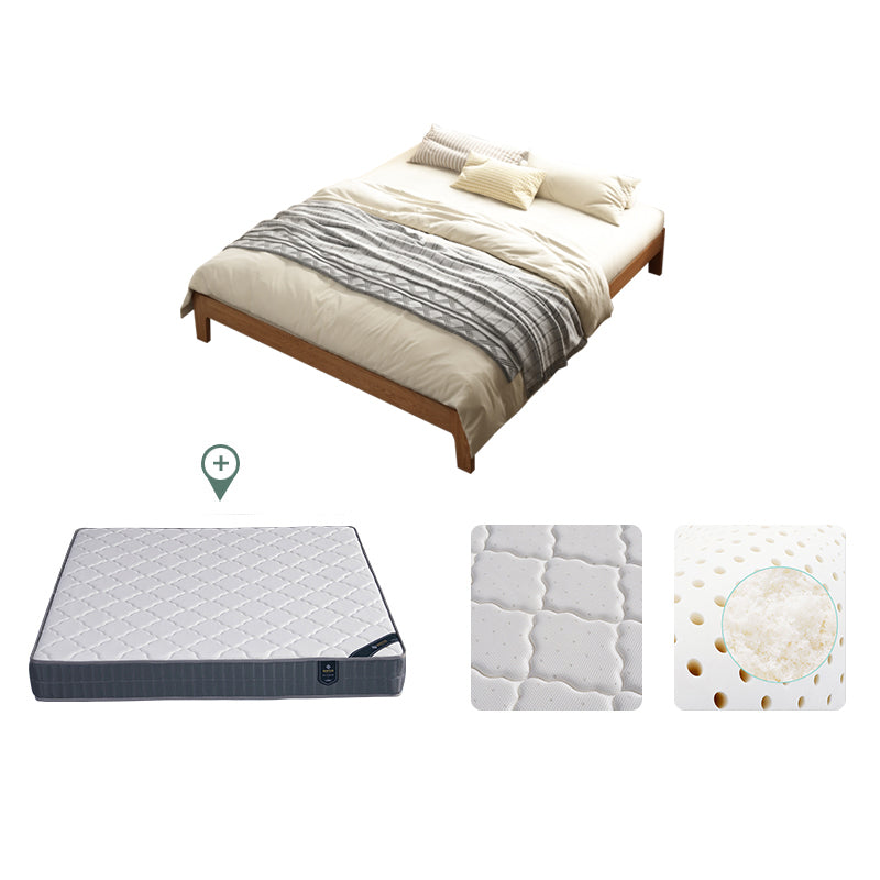 Marco de cama de madera maciza escandinava cama de perfil bajo con patas de madera