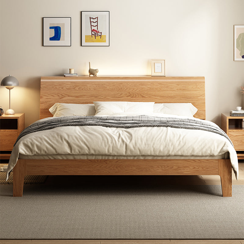 Scandinavian Solid Wood Standard Bed with Headboard Low Profile Bed Single Bed Not Available Clearhalo 'Bedroom Furniture' 'Beds' 'furn' 'furn_beds' 'Furniture' 5651171