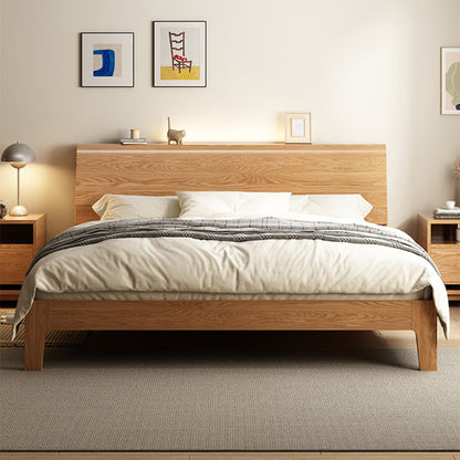 Scandinavian Solid Wood Standard Bed with Headboard Low Profile Bed Single Bed Not Available Clearhalo 'Bedroom Furniture' 'Beds' 'furn' 'furn_beds' 'Furniture' 5651171