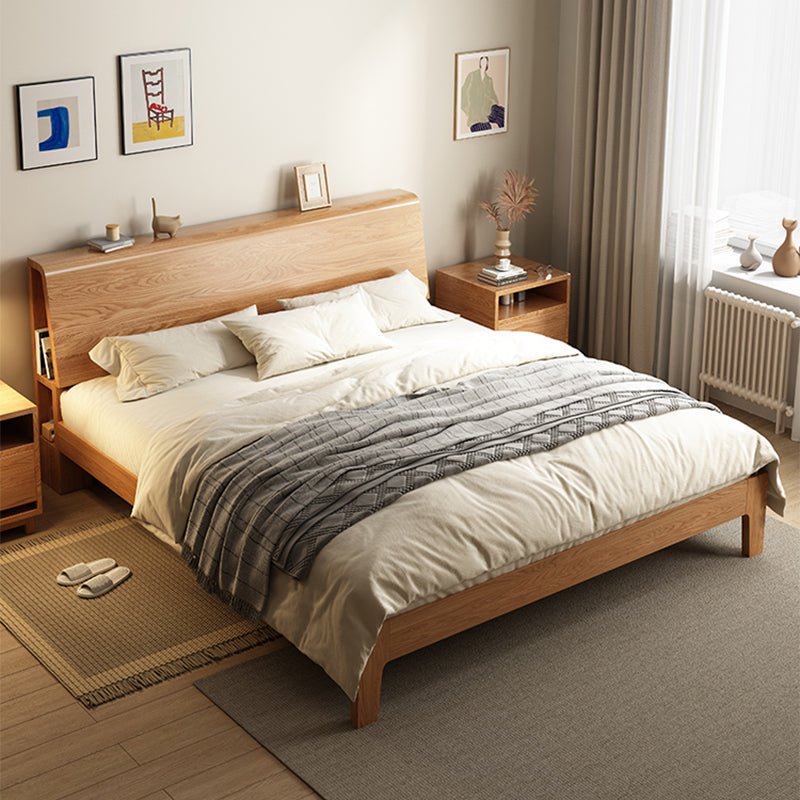 Scandinavian Solid Wood Standard Bed with Headboard Low Profile Bed Bed & Mattress Clearhalo 'Bedroom Furniture' 'Beds' 'furn' 'furn_beds' 'Furniture' 5651172