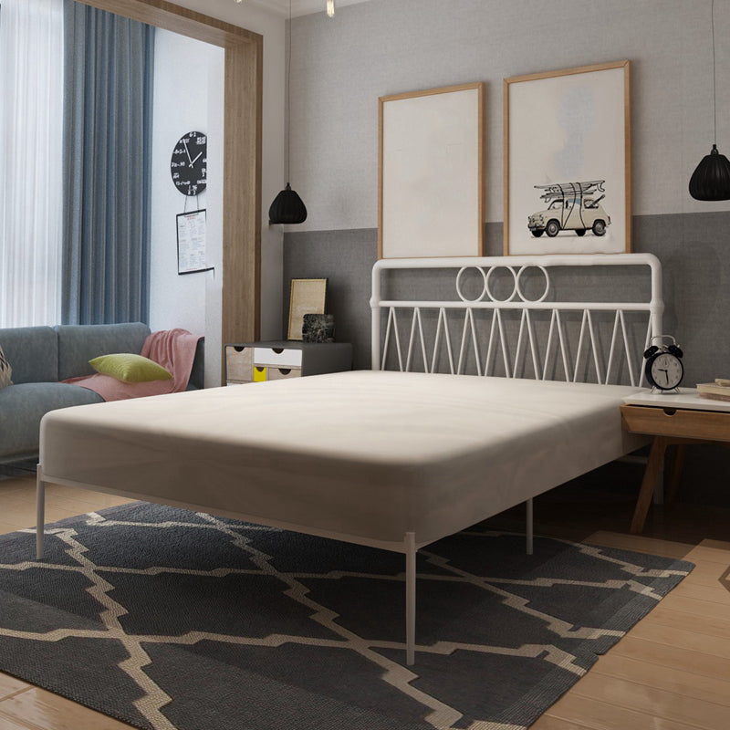 43.3" Tall Bed with Headboard Low Profile Bed with Metal Legs Clearhalo 'Bedroom Furniture' 'Beds' 'furn' 'furn_beds' 'Furniture' 5651219