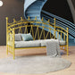 Glam Metal DayBed with Headboard 45.27" Tall Crown Themed Bed