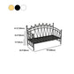 Glam Metal DayBed with Headboard 45.27" Tall Crown Themed Bed