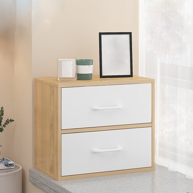 11.81" Wide Modern Accent Chest with Drawers Scratch Resistant Chest Natural Wood White 2 Clearhalo 'Cabinets & Chests' 'cabinets_chests' 'furn' 'furn_cabinets_chests' 'Furniture' 'Living Room Furniture' 5651305