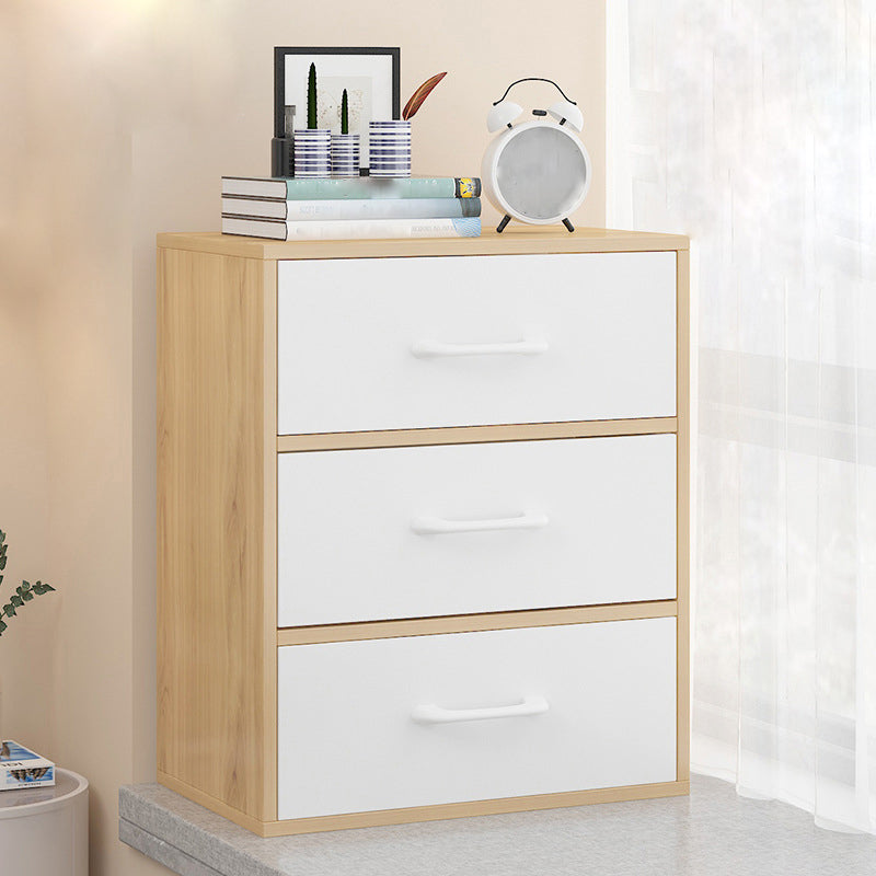 11.81" Wide Modern Accent Chest with Drawers Scratch Resistant Chest Natural Wood White 3 Clearhalo 'Cabinets & Chests' 'cabinets_chests' 'furn' 'furn_cabinets_chests' 'Furniture' 'Living Room Furniture' 5651306