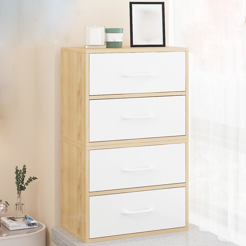 11.81" Wide Modern Accent Chest with Drawers Scratch Resistant Chest Natural Wood White 4 Clearhalo 'Cabinets & Chests' 'cabinets_chests' 'furn' 'furn_cabinets_chests' 'Furniture' 'Living Room Furniture' 5651308