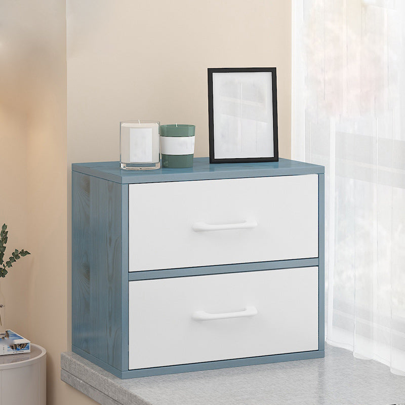 11.81" Wide Modern Accent Chest with Drawers Scratch Resistant Chest Blue-White 2 Clearhalo 'Cabinets & Chests' 'cabinets_chests' 'furn' 'furn_cabinets_chests' 'Furniture' 'Living Room Furniture' 5651312