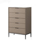 Modern Accent Chest with Soft Close Drawers 15.74" Wide Chest
