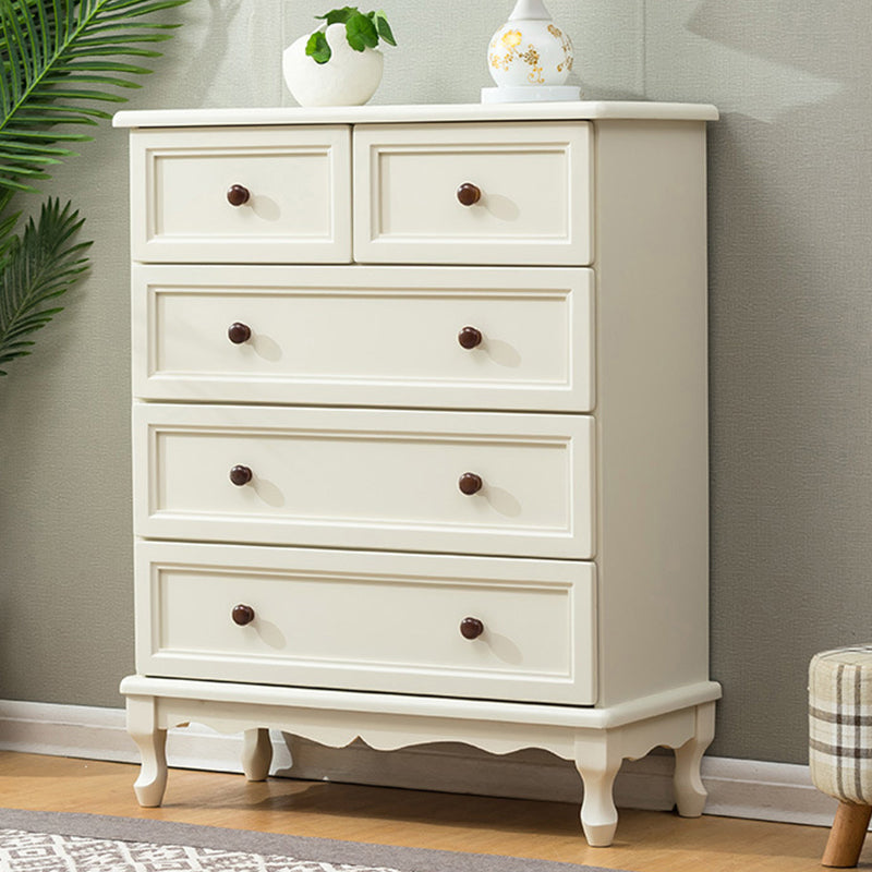 Mid-Century Modern Wood Accent Chest with Drawers 13.77" Wide Side Cabinet