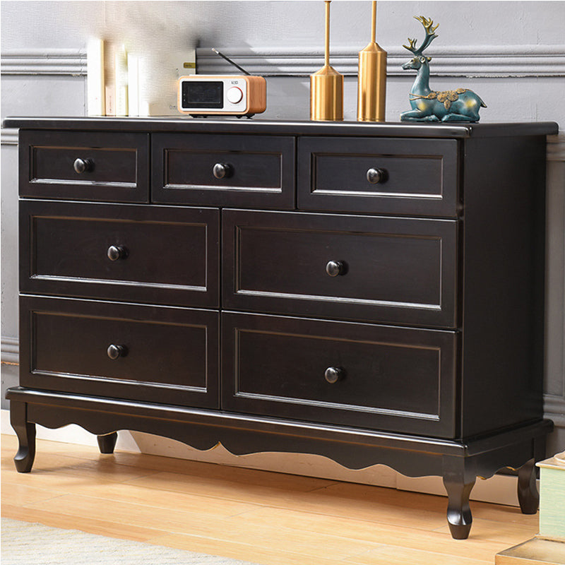 Mid-Century Modern Wood Accent Chest with Drawers 13.77" Wide Side Cabinet