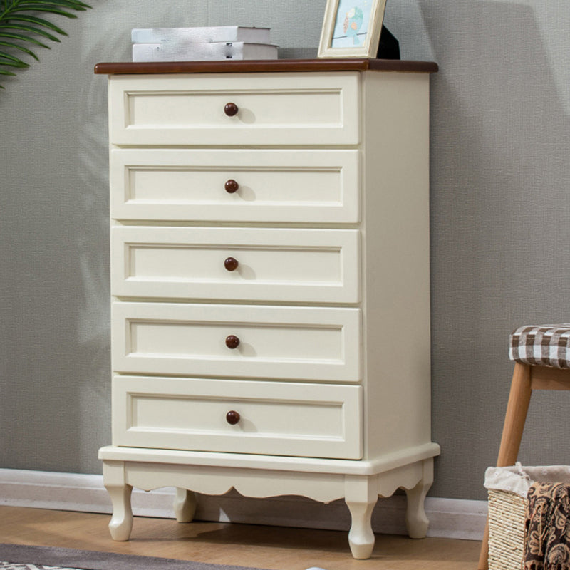 Mid-Century Modern Wood Accent Chest with Drawers 13.77" Wide Side Cabinet