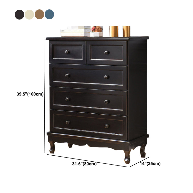 Mid-Century Modern Wood Accent Chest with Drawers 13.77" Wide Side Cabinet