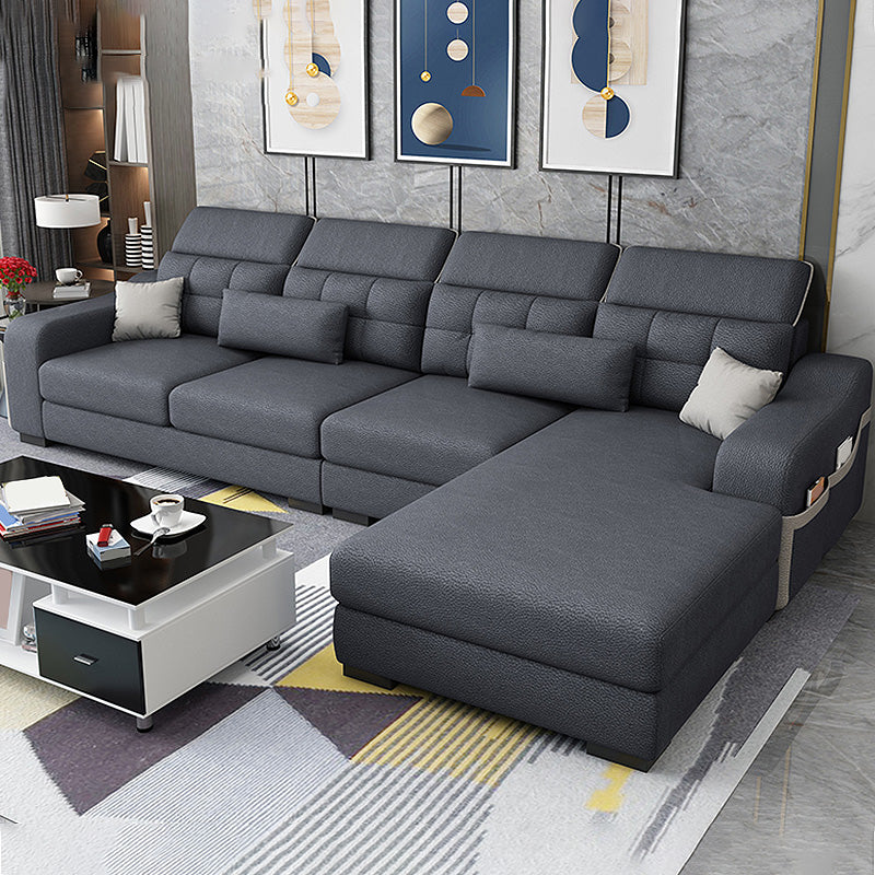 110.23" L Modern Sectional Square Arm Sectional with Storage