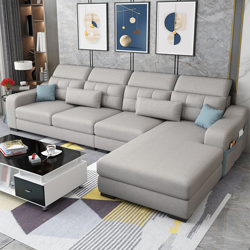110.23" L Modern Sectional Square Arm Sectional with Storage