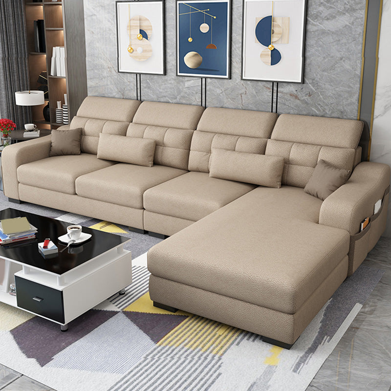 110.23" L Modern Sectional Square Arm Sectional with Storage