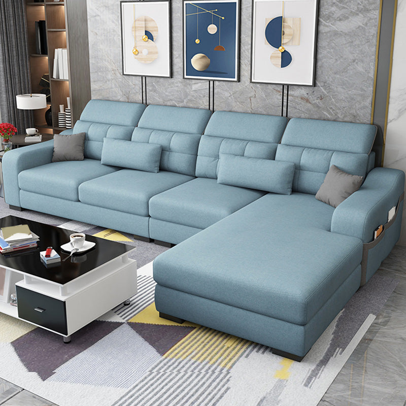 110.23" L Modern Sectional Square Arm Sectional with Storage