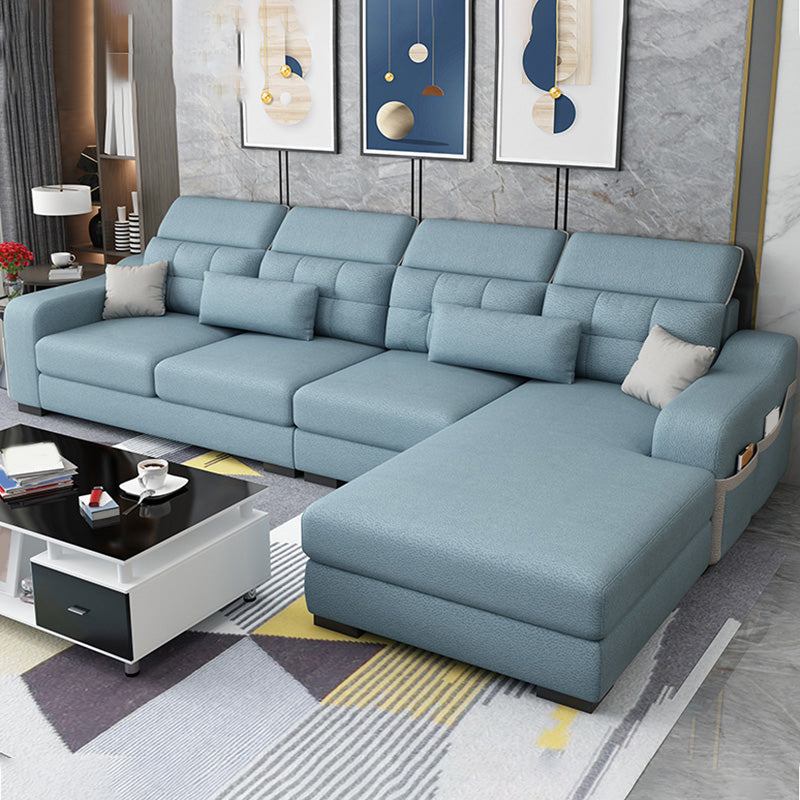 110.23" L Modern Sectional Square Arm Sectional with Storage