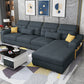 110.23" L Modern Sectional Square Arm Sectional with Storage