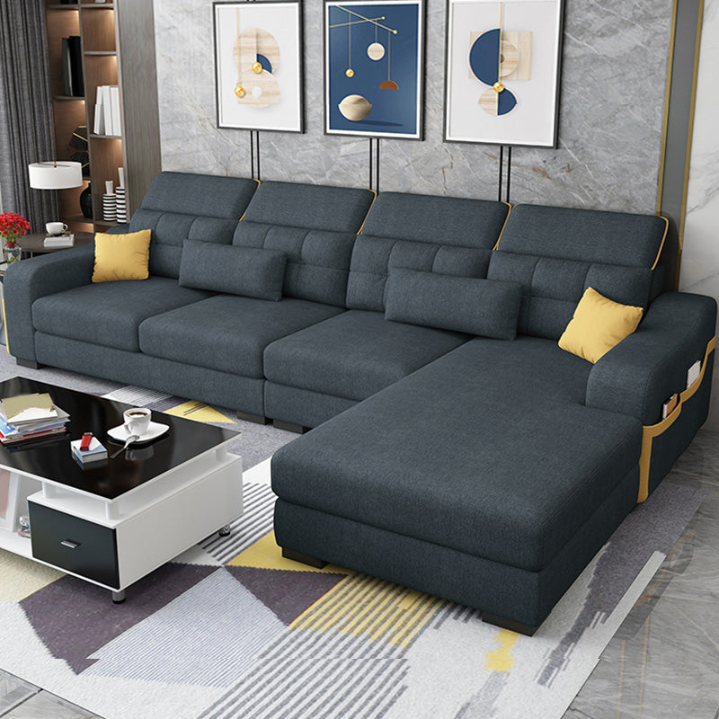 110.23" L Modern Sectional Square Arm Sectional with Storage