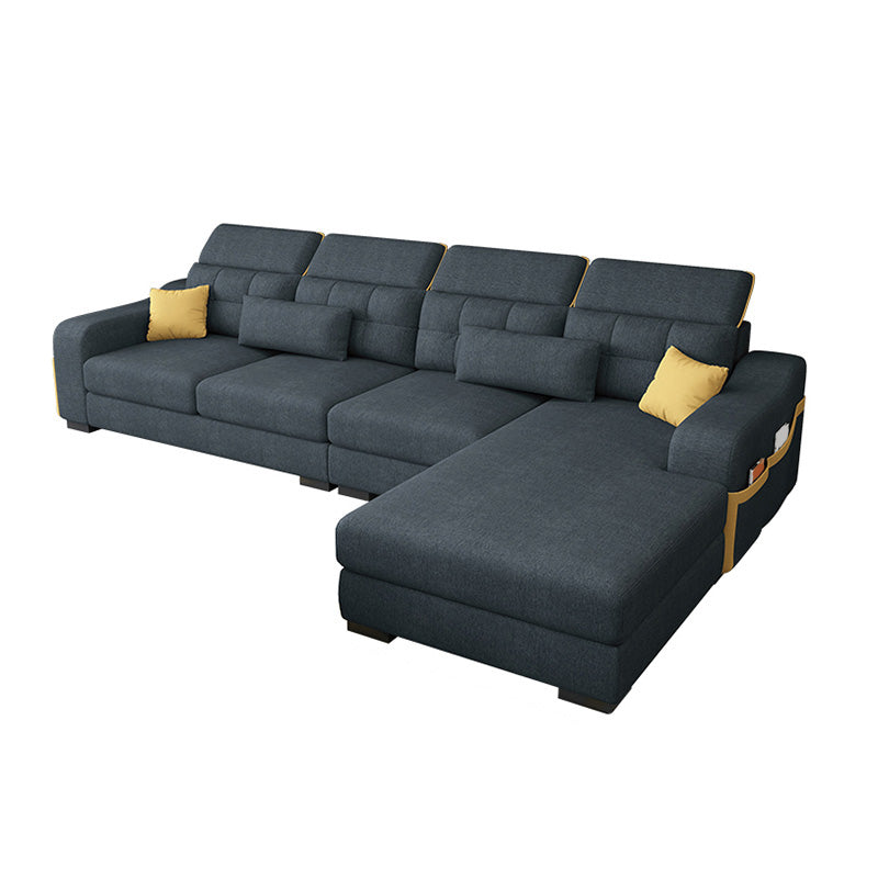 110.23" L Modern Sectional Square Arm Sectional with Storage