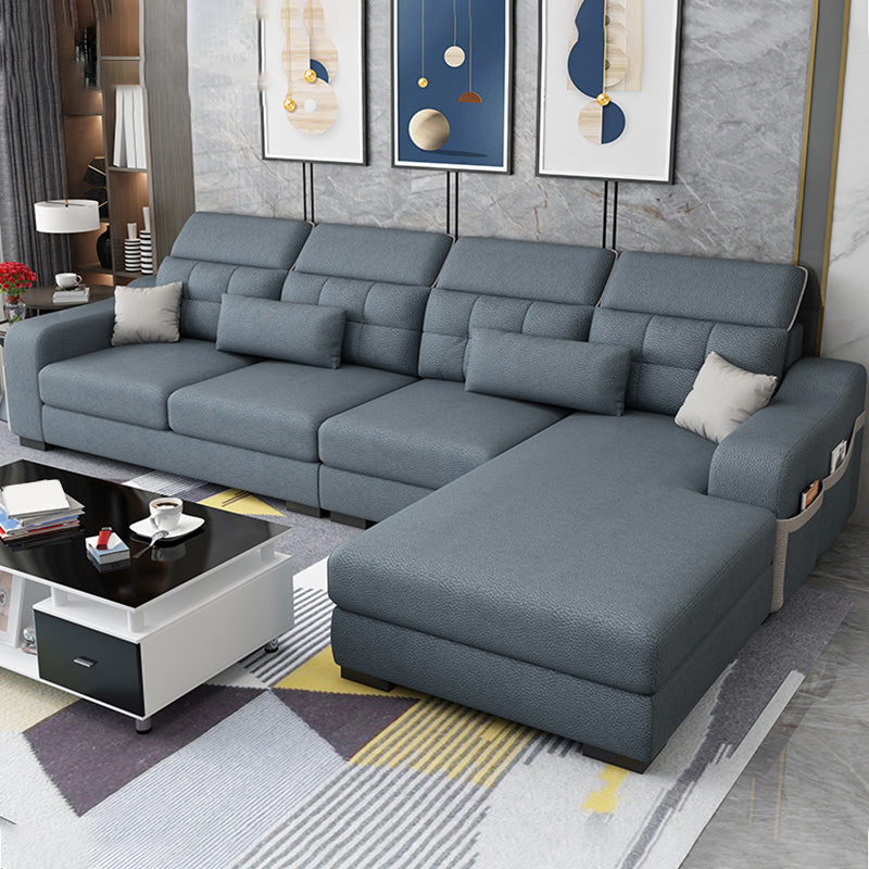 110.23" L Modern Sectional Square Arm Sectional with Storage