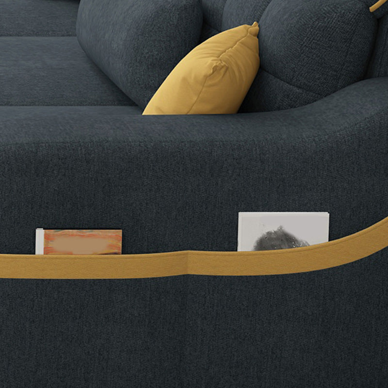 110.23" L Modern Sectional Square Arm Sectional with Storage