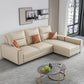 Cushion Back Faux Leather Sectional Sofa 35.43" Tall Sectional  Sofa