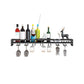 Modern Metal Wall Mounted Wine Holds up to 36 Bottles Wine Racks 31.5"L x 8"W x 3"H Black 1 Piece Clearhalo 'furn' 'furn_wine_racks' 'Furniture' 'Kitchen & Dining Furniture' 'Wine Racks' 'wine_racks' 5651675