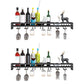 Modern Metal Wall Mounted Wine Holds up to 36 Bottles Wine Racks Black 2 Piece Set Clearhalo 'furn' 'furn_wine_racks' 'Furniture' 'Kitchen & Dining Furniture' 'Wine Racks' 'wine_racks' 5651676