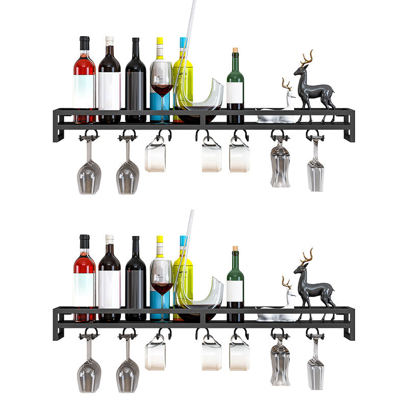 Modern Metal Wall Mounted Wine Holds up to 36 Bottles Wine Racks Black 2 Piece Set Clearhalo 'furn' 'furn_wine_racks' 'Furniture' 'Kitchen & Dining Furniture' 'Wine Racks' 'wine_racks' 5651676