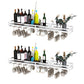 Modern Metal Wall Mounted Wine Holds up to 36 Bottles Wine Racks White 2 Piece Set Clearhalo 'furn' 'furn_wine_racks' 'Furniture' 'Kitchen & Dining Furniture' 'Wine Racks' 'wine_racks' 5651683