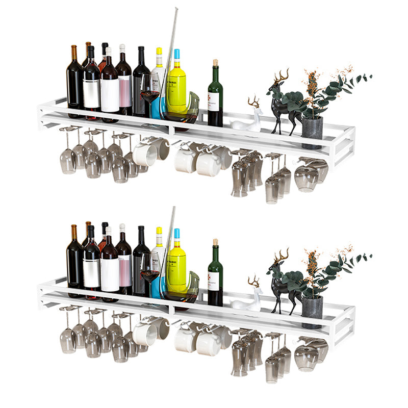 Modern Metal Wall Mounted Wine Holds up to 36 Bottles Wine Racks White 2 Piece Set Clearhalo 'furn' 'furn_wine_racks' 'Furniture' 'Kitchen & Dining Furniture' 'Wine Racks' 'wine_racks' 5651683