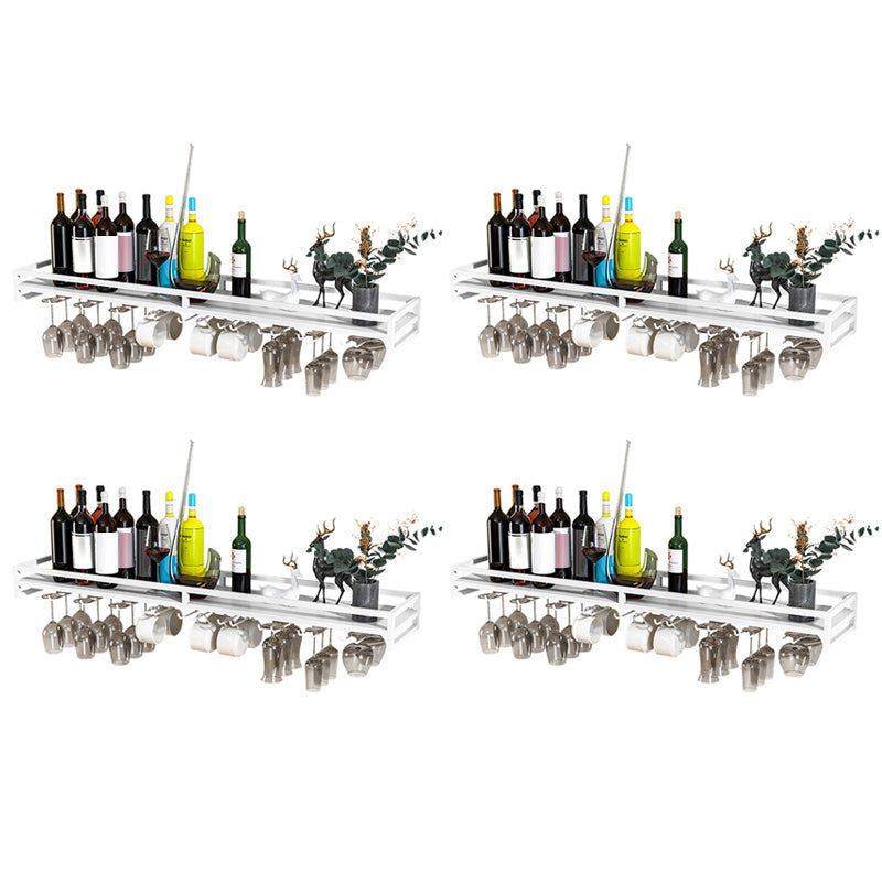 Modern Metal Wall Mounted Wine Holds up to 36 Bottles Wine Racks White 4 Piece Set Clearhalo 'furn' 'furn_wine_racks' 'Furniture' 'Kitchen & Dining Furniture' 'Wine Racks' 'wine_racks' 5651685