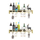 Modern Metal Wall Mounted Wine Holds up to 36 Bottles Wine Racks 24"L x 8"W x 3"H Gold 2 Piece Set Clearhalo 'furn' 'furn_wine_racks' 'Furniture' 'Kitchen & Dining Furniture' 'Wine Racks' 'wine_racks' 5651688