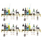 Modern Metal Wall Mounted Wine Holds up to 36 Bottles Wine Racks 24"L x 8"W x 3"H Gold 4 Piece Set Clearhalo 'furn' 'furn_wine_racks' 'Furniture' 'Kitchen & Dining Furniture' 'Wine Racks' 'wine_racks' 5651690