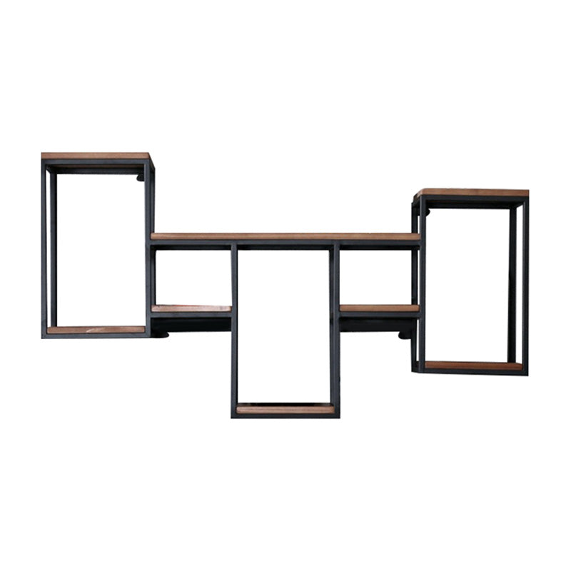 工業用壁に取り付けられたボトルワインラックメタルワインワインラックアンティークブラック