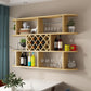 Wine Holder Rack Modern Wall Mounted Manufactured Wood for Kitchen